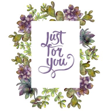 Orman botanik etli çiçek. Vahşi bahar yaprak izole. Suluboya arka plan illüstrasyon küme. Suluboya çizim moda aquarelle izole. Çerçeve kenarlığı süsleme Meydanı.