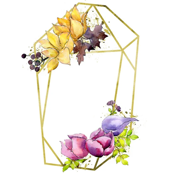 Composición Ramo Flores Botánicas Flor Silvestre Hoja Primavera Aislada Conjunto — Foto de Stock