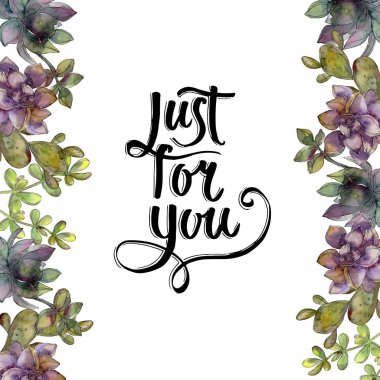 Orman botanik etli çiçek. Vahşi bahar yaprak izole. Suluboya arka plan illüstrasyon küme. Suluboya çizim moda aquarelle izole. Çerçeve kenarlığı süsleme Meydanı.