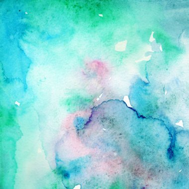 Soyut suluboya kağıdı sıçrama şekilleri çizim izole. Resimde aquarelle arka planı için.