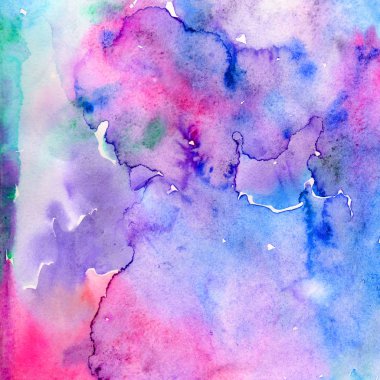 Soyut suluboya kağıdı sıçrama şekilleri çizim izole. Resimde aquarelle arka planı için.