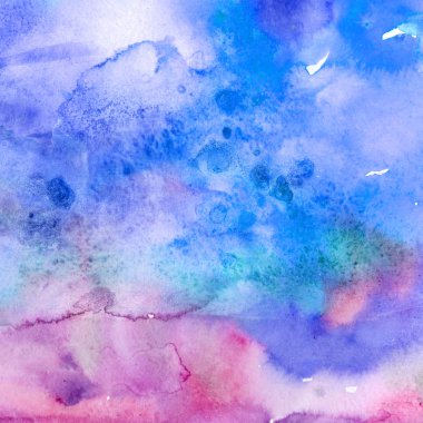Soyut suluboya kağıdı sıçrama şekilleri çizim izole. Resimde aquarelle arka planı için.