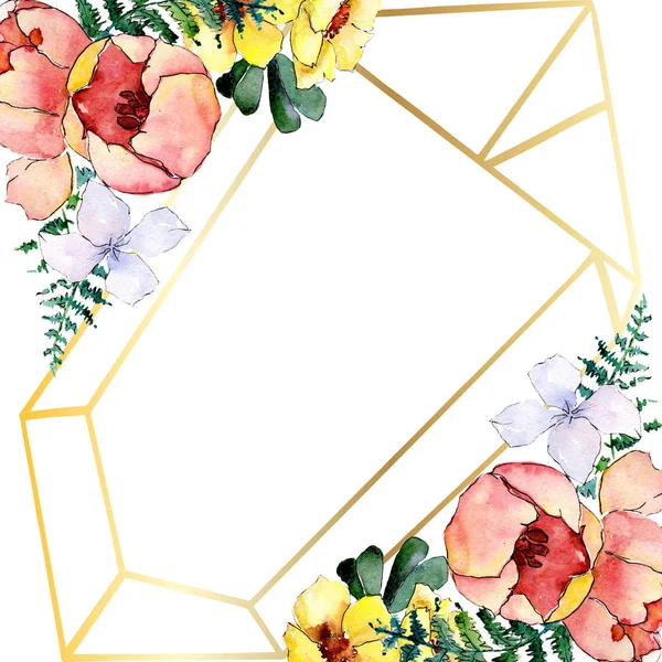 Blumensträuße Botanische Blumen Wildes Frühlingsblatt Wildblume Isoliert Aquarell Hintergrundillustration Set — Stockfoto