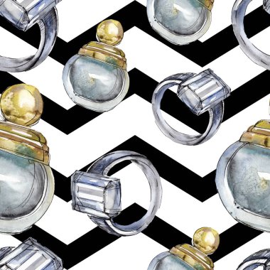 Moda kroki glamour çizimde bir suluboya stil izole öğesi. Sorunsuz arka plan deseni.