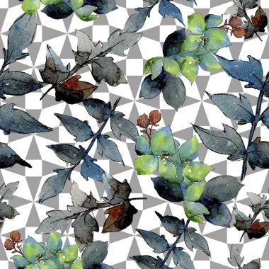 Buket kompozisyon çiçek botanik çiçekler. Suluboya arka plan illüstrasyon küme. Sorunsuz arka plan deseni.