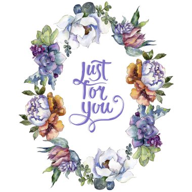 Buketler çiçek botanik çiçekler. Vahşi bahar yaprak izole kır çiçeği. Suluboya arka plan illüstrasyon küme. Suluboya çizim moda aquarelle izole. Çerçeve kenarlığı süsleme Meydanı.