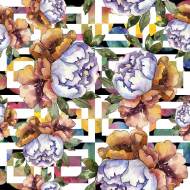 Buketler çiçek botanik çiçekler. Vahşi bahar yaprak izole. Suluboya resim kümesi. Suluboya çizim moda aquarelle. Sorunsuz arka plan deseni. Kumaş duvar kağıdı yazdırma doku.