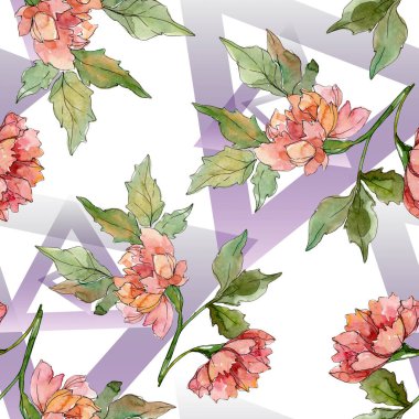 Lüks moda kır çiçekleri ile yazdırır. Botanik çiçek. Suluboya resim kümesi. Suluboya çizim moda aquarelle. Sorunsuz arka plan deseni. Kumaş duvar kağıdı yazdırma doku.