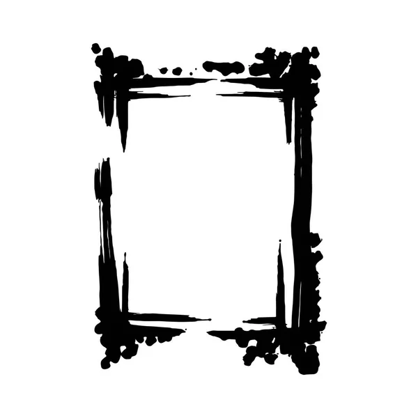 Вектор Сухі Рамки Пензля Ручні Мальовані Художні Рамки Грандж Пензля — стоковий вектор