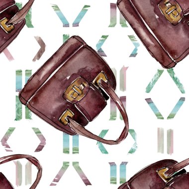 Moda kroki glamour çizimde bir suluboya stil izole öğesi. Sorunsuz arka plan deseni.