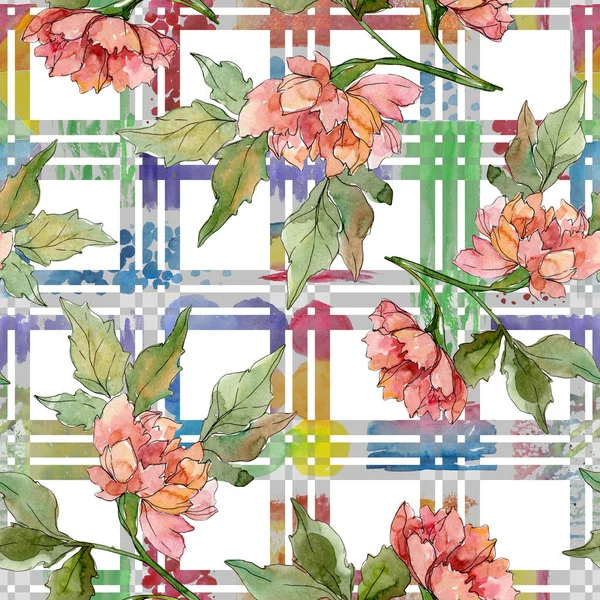 Luxus-Modedrucke mit Wildblumen. Aquarell Hintergrundillustration Set. nahtloses Hintergrundmuster. — Stockfoto