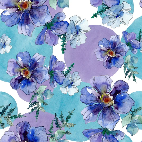 Luxury fashion prints with wildflowers. Watercolor background illustration set. Seamless background pattern. — Stock Photo, Image