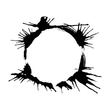 Vektör kuru fırçalama çerçeveler. Elle çizilmiş sanatsal çerçeve. Siyah ve beyaz mürekkep sanat kazınmış. Çerçeve kenarlığı süsleme Meydanı.