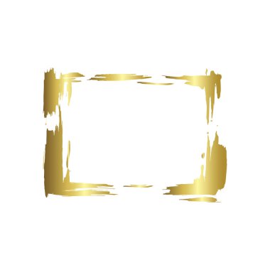 Kuru fırça çerçeveleri kümesi. Elle çizilmiş sanatsal çerçeveler. Altın oyma mürekkep sanatı. Yalıtılmış çerçeve çizim öğesi.