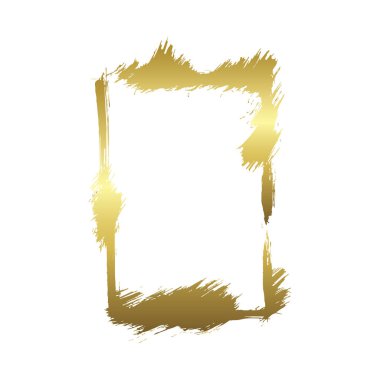 Kuru fırça çerçeveleri kümesi. Elle çizilmiş sanatsal çerçeveler. Altın oyma mürekkep sanatı. Yalıtılmış çerçeve çizim öğesi.