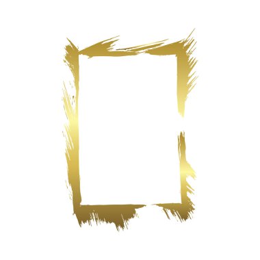 Kuru fırça çerçeveleri kümesi. Elle çizilmiş sanatsal çerçeveler. Altın oyma mürekkep sanatı. Yalıtılmış çerçeve çizim öğesi.