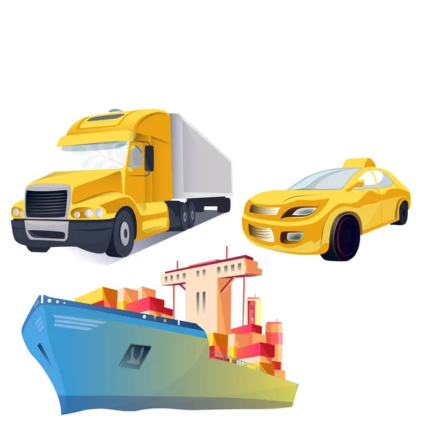 Logistica e trasporti vettoriali. Servizi globali di consegna di corrieri. Incisione inchiostro arte . — Vettoriale Stock
