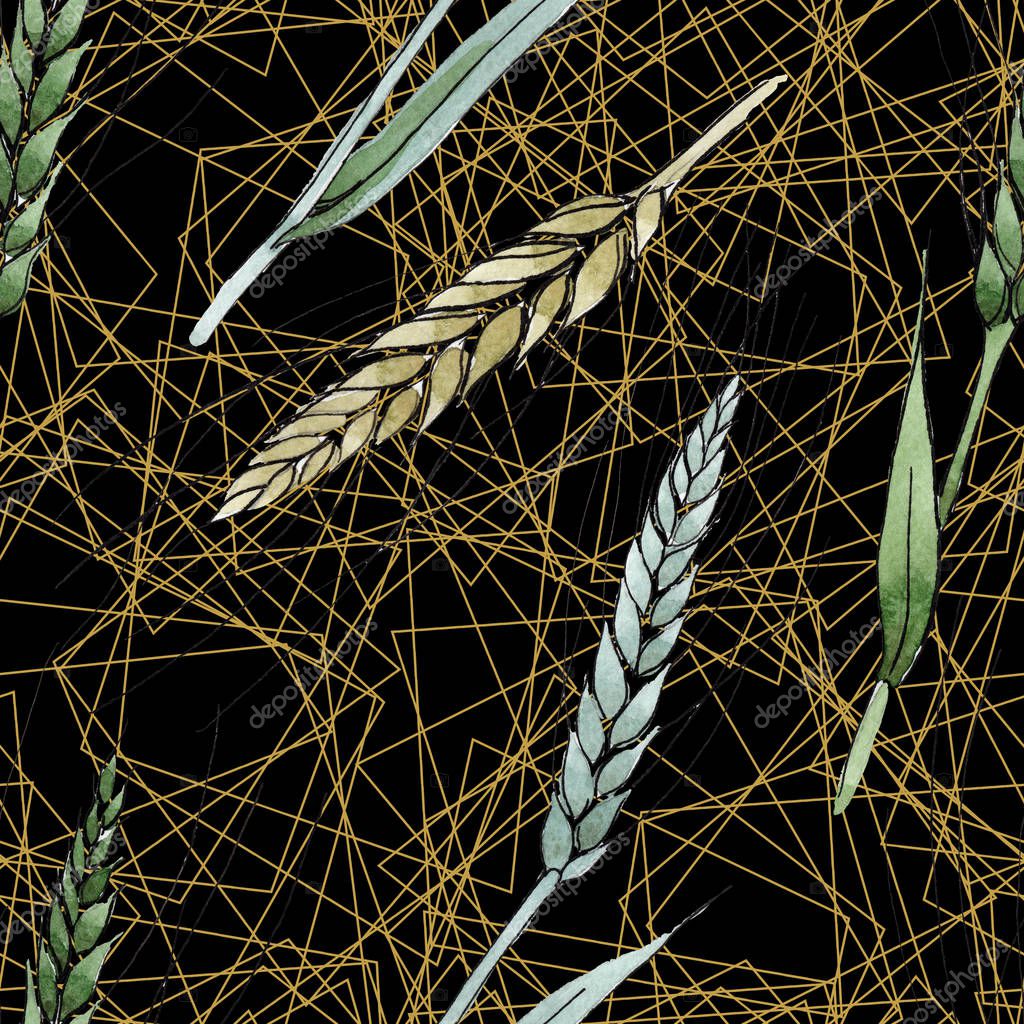 Green Ear Of Wheat And Blade Of Grass Watercolor Background Illustration Set Watercolour Drawing Fashion Aquarelle Isolated Seamless Background Pattern Fabric Wallpaper Print Texture Larastock Green Ear Of Wheat And Blade Of Grass Watercolor Background Illustration Set Watercolour Drawing Fashion Aquarelle Isolated Seamless Background Pattern Fabric Wallpaper Print Texture Larastock
