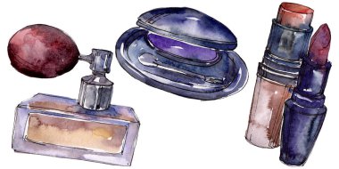 Moda kroki glamour çizimde bir suluboya stil izole öğesi. Suluboya arka plan ayarlamak.