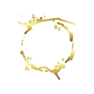 Vektör Kuru fırça çerçeveleri kümesi. Elle çizilmiş sanatsal çerçeveler. Altın oyma mürekkep sanatı. Yalıtılmış illüstrasyon öğesi.