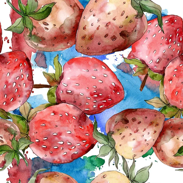 Φράουλα Υγιή Απομονωμένη Σύνολο Εικονογράφησης Φόντου Ζωγραφική Της Μόδας Είναι — Φωτογραφία Αρχείου