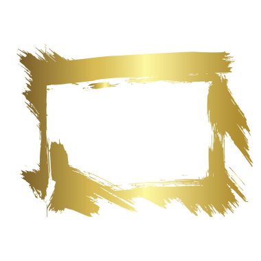 Vektör Kuru fırça çerçeveleri kümesi. Elle çizilmiş sanatsal çerçeveler. Altın oyma mürekkep sanatı. Yalıtılmış illüstrasyon öğesi.