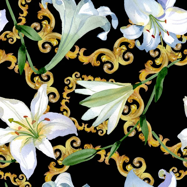 Біла Лілія Квіткові Ботанічні Квіти Дикий Весняний Лист Дикої Квітки — стокове фото