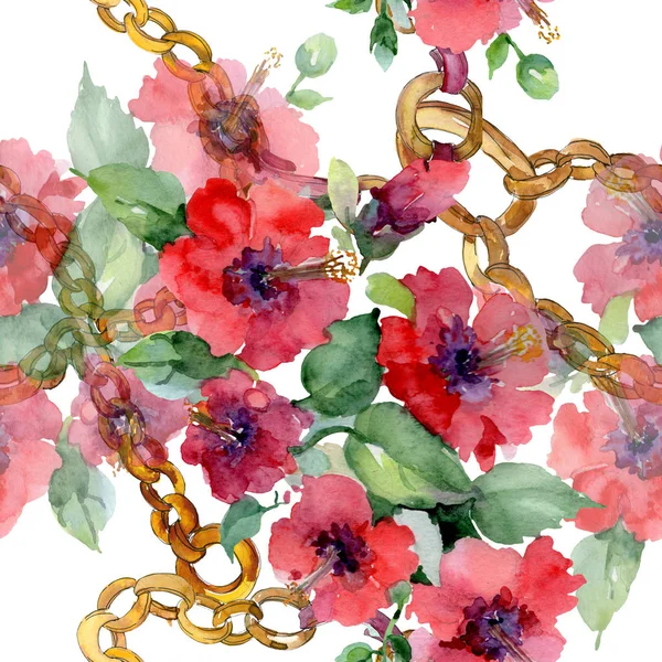 美丽的水彩花背景水彩画水族馆无缝的背景模式织物壁纸打印纹理 免费图库图片 C Andreyanush