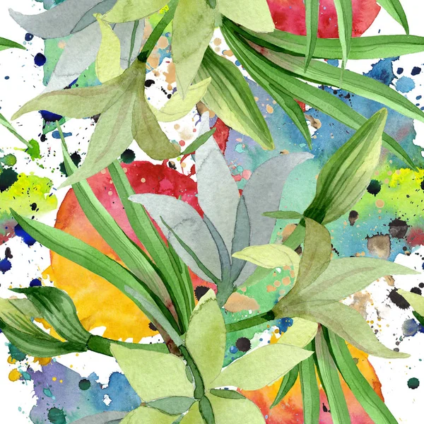 Amaryllis bloemen botanische bloemen. Aquarel achtergrond illustratie instellen. Naadloos achtergrond patroon. — Stockfoto