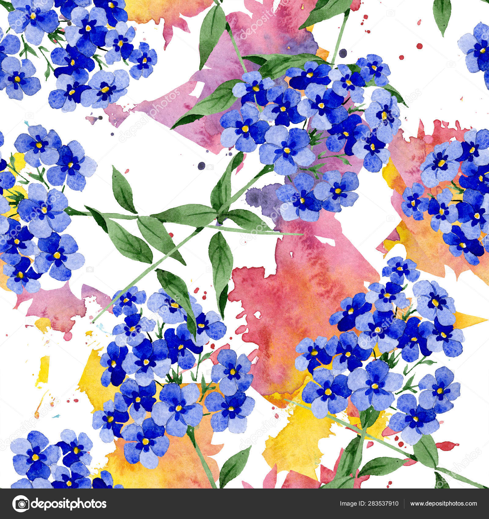 Phlox 花卉植物花 水彩背景插图集 无缝背景模式 图库照片 C Mystocks Phlox 花卉植物花 水彩背景插图集 无缝背景模式 图库照片 C Mystocks