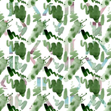 Soyut suluboya kağıt sıçrama şekilleri. Suluboya arka plan illüstrasyon seti. Kesintisiz arka plan deseni.