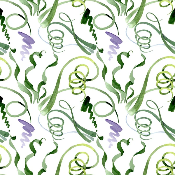 Albuca canadensis floral botanical flowers. Watercolor background set. Seamless background pattern. — Stock Photo, Image