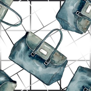 Bir suluboya stil izole öğesi moda kroki. Suluboya resim ayarlayın. Sorunsuz arka plan deseni.