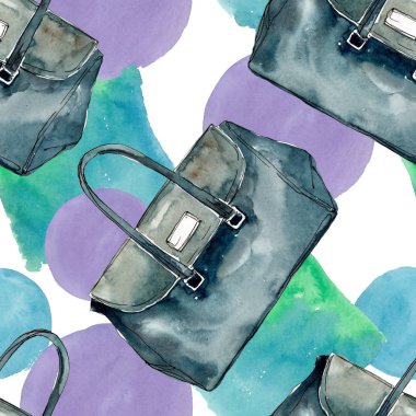 Bir suluboya stil izole öğesi moda kroki. Suluboya resim ayarlayın. Sorunsuz arka plan deseni.