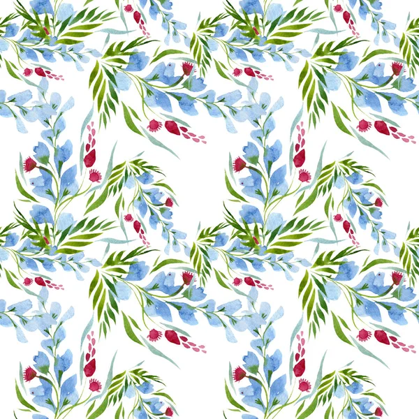 Şakayık çiçekbotanik çiçekleri. Suluboya arka plan illüstrasyon seti. Kesintisiz arka plan deseni.