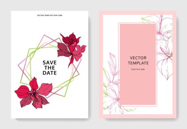 Vektör Tropikal çiçekler ve yaprakları. Siyah ve beyaz oyulmuş mürekkep sanatı. Düğün arka plan kartı dekoratif sınır.