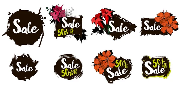 Vector sale tag with discount label. Promotion coupon retail collection banner. — Stock Vector