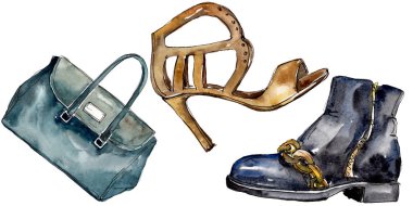 Moda kroki glamour çizimde bir suluboya stil izole öğesi. Suluboya arka plan ayarlamak.