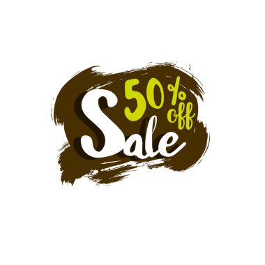 İndirim etiketli vektör satış etiketi. Promosyon kupon perakende toplama afiş.