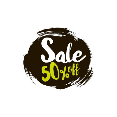 İndirim etiketli vektör satış etiketi. Promosyon kupon perakende toplama afiş.