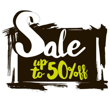 İndirim etiketli vektör satış etiketi. Promosyon kupon perakende toplama afiş.