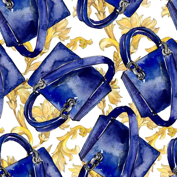 Bir suluboya stil izole öğesi moda kroki. Suluboya resim ayarlayın. Sorunsuz arka plan deseni.