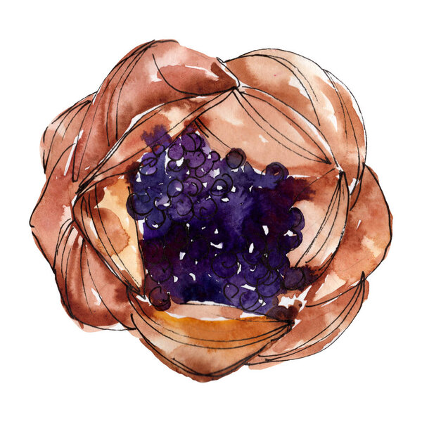 Tasty cake in a watercolor style. Background illustration set. Watercolour drawing fashion aquarelle isolated.