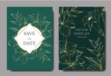 Vektör Tropikal çiçekler ve yaprakları. Siyah ve beyaz oyulmuş mürekkep sanatı. Düğün arka plan kartı dekoratif sınır.