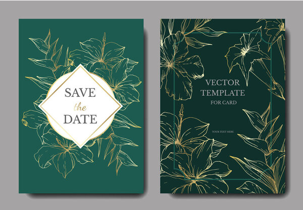 Vector Tropical flowers and leaves. Black and white engraved ink art. Wedding background card decorative border.