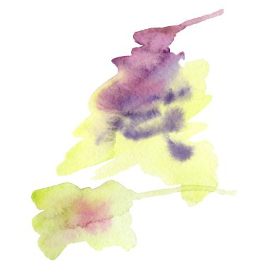 Soyut suluboya kağıdı sıçrama şekilleri çizim izole. Resimde aquarelle arka planı için.