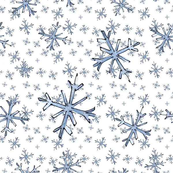 Kerst Winter vakantie symbool in een aquarel stijl geïsoleerd. Aquarelle kerst naadloze achtergrond patroon. — Stockfoto