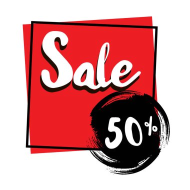 Vektör Soyut siyah fırça kıvırcık. İndirim etiketli satış etiketi. Siyah ve beyaz oyulmuş mürekkep sanatı. Yalıtılmış eleman.