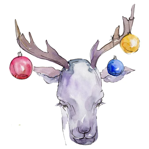 Noël vacances d'hiver symbole isolé. Ensemble de fond aquarelle. Elément d'illustration de Noël isolé . — Photo