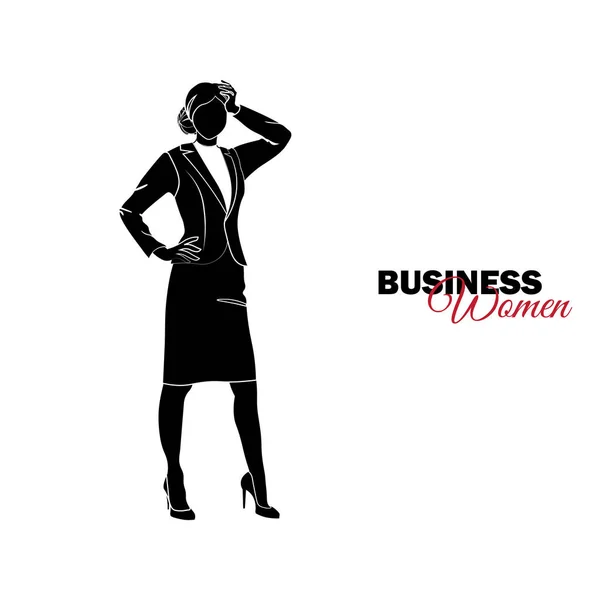 実業家 ビジネス スーツの女性 — ストックベクタ